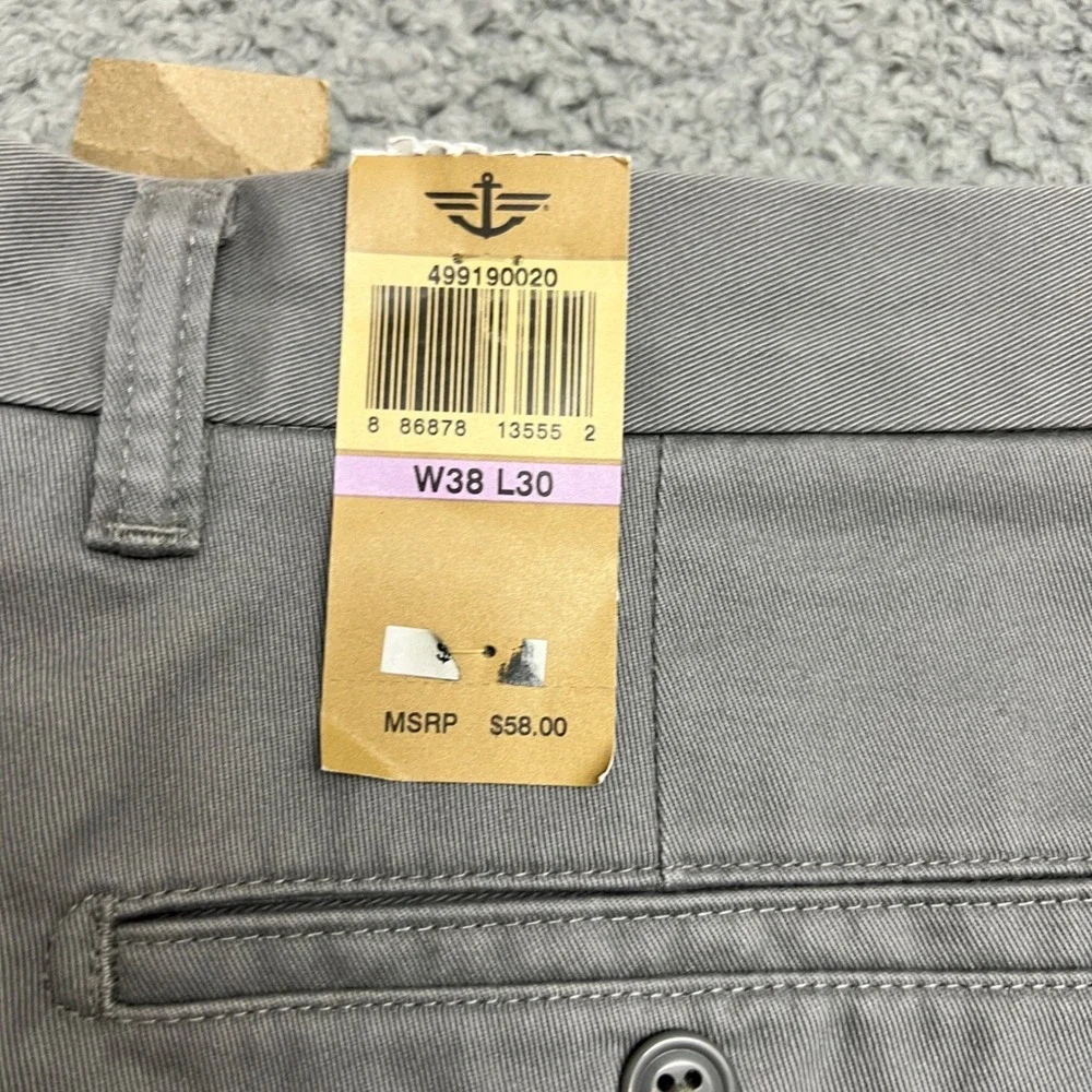 Dockers Saturday Khaki Mens 38x30 Grey New D3 Classic Fit No Wrinkle Chino Pants